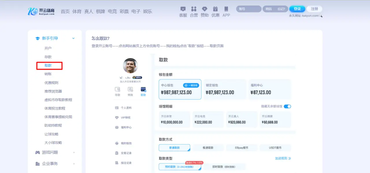 开云体育提款操作流程详解